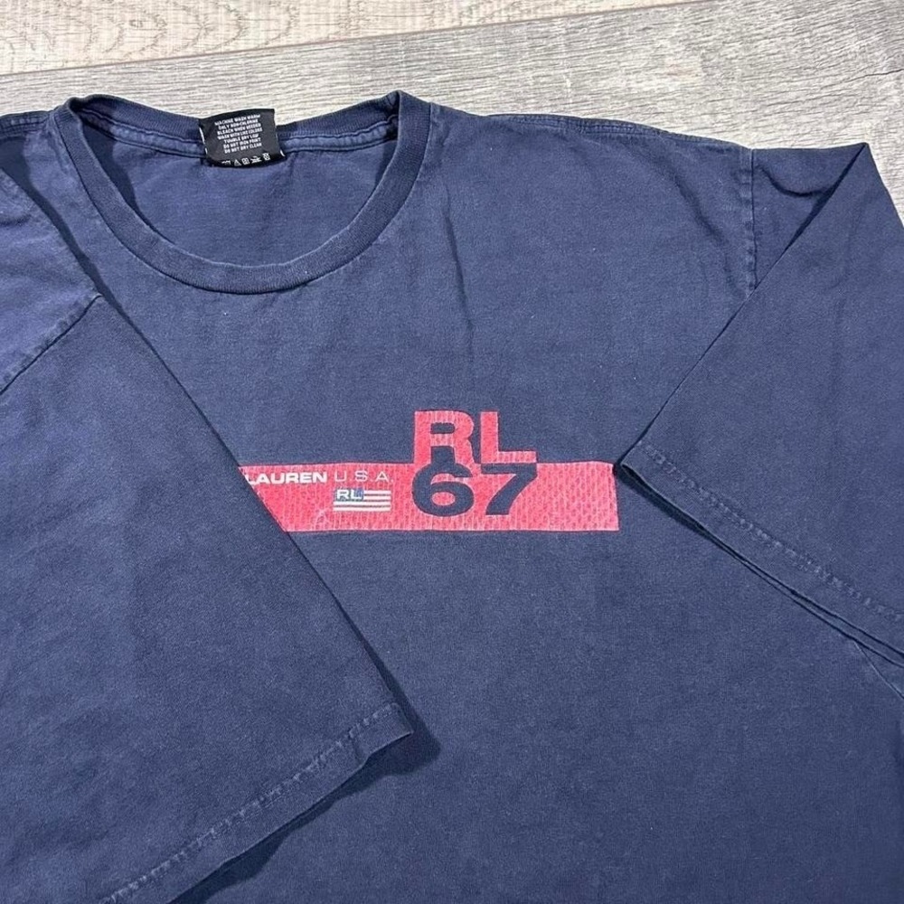 vintage 2000s‎ box logo polo Ralph Lauren 67 pictographic T-shirt size XXL